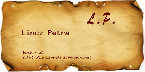 Lincz Petra névjegykártya
